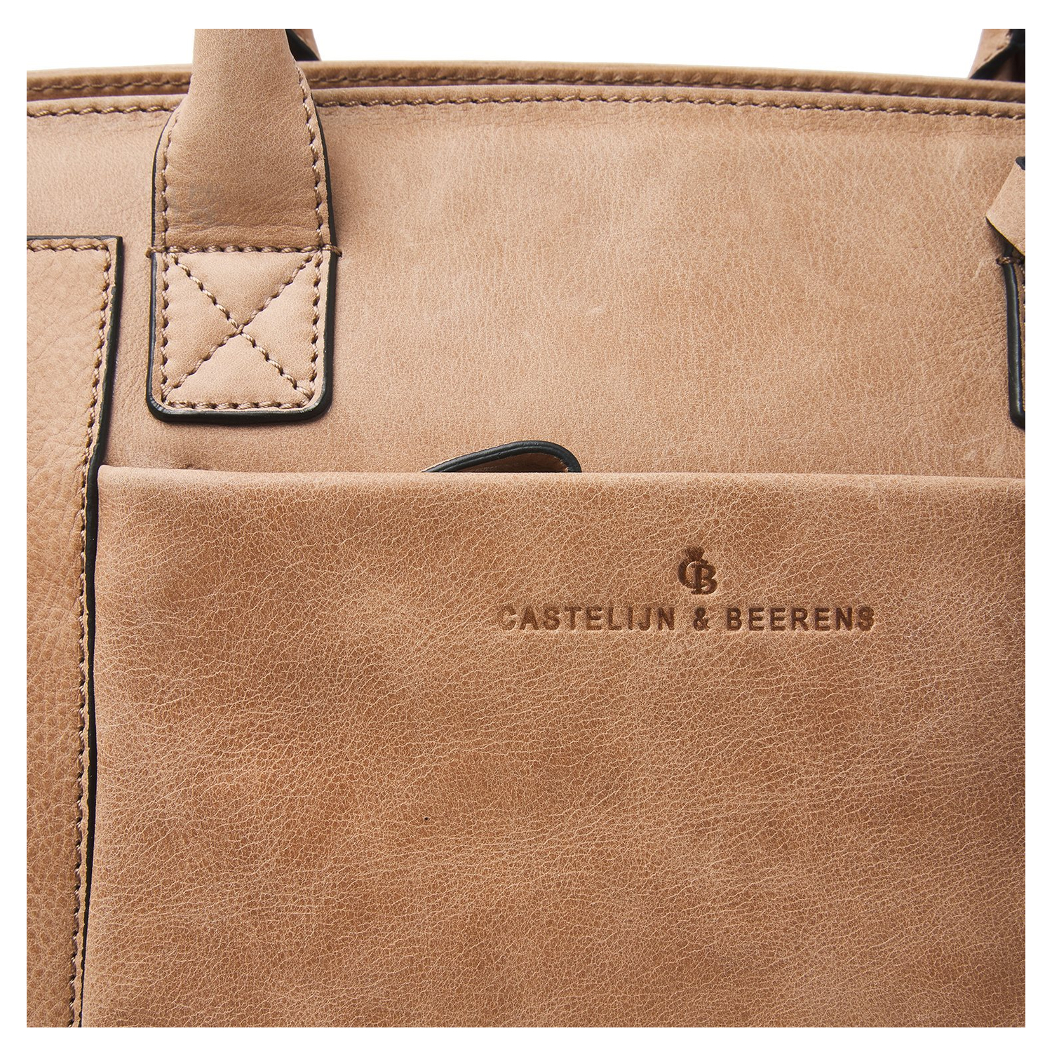 Castelijn & Beerens Carisma Laptoptas 15.6" + Tablet RFID beige