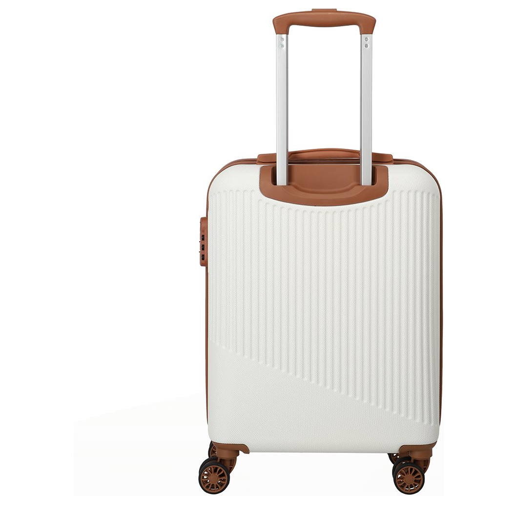 Travelite Bali 4 Wiel Trolley S white/cognac