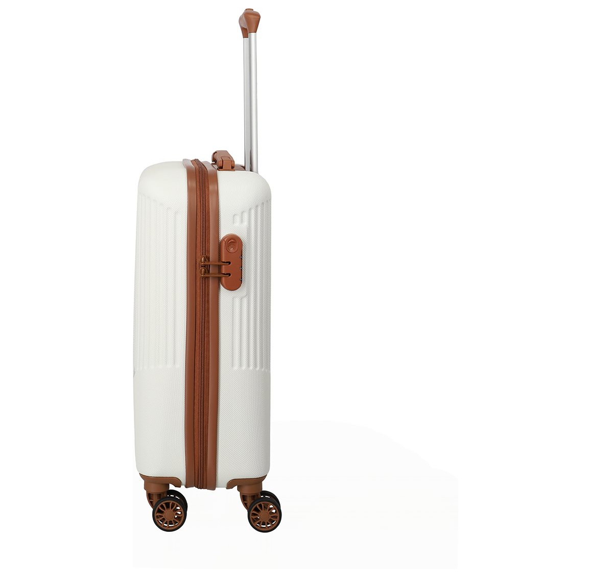 Travelite Bali 4 Wiel Trolley S white/cognac