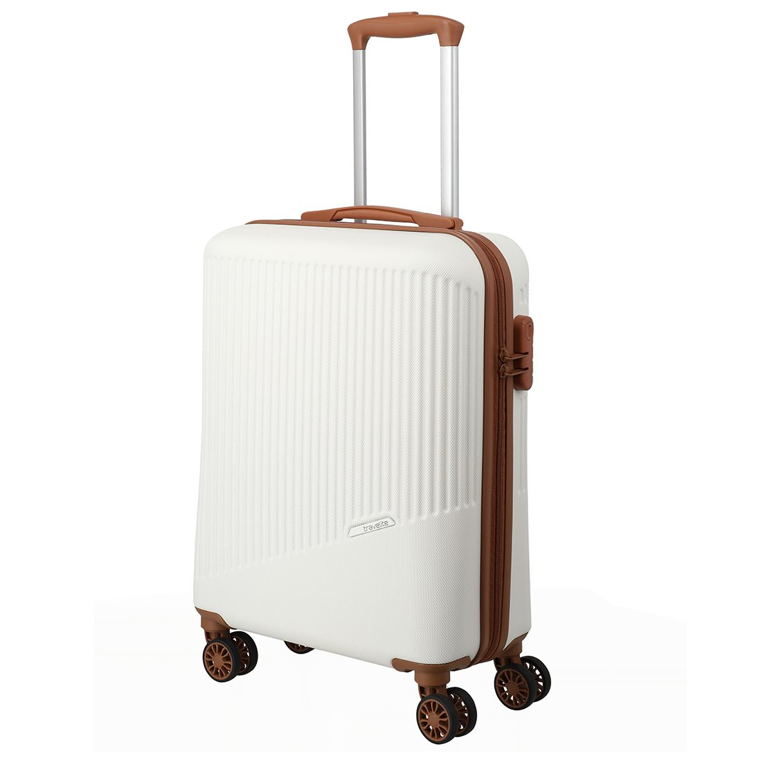 Travelite Bali 4 Wiel Trolley S white/cognac