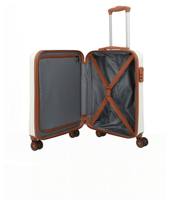 Travelite Bali 4 Wiel Trolley S white/cognac