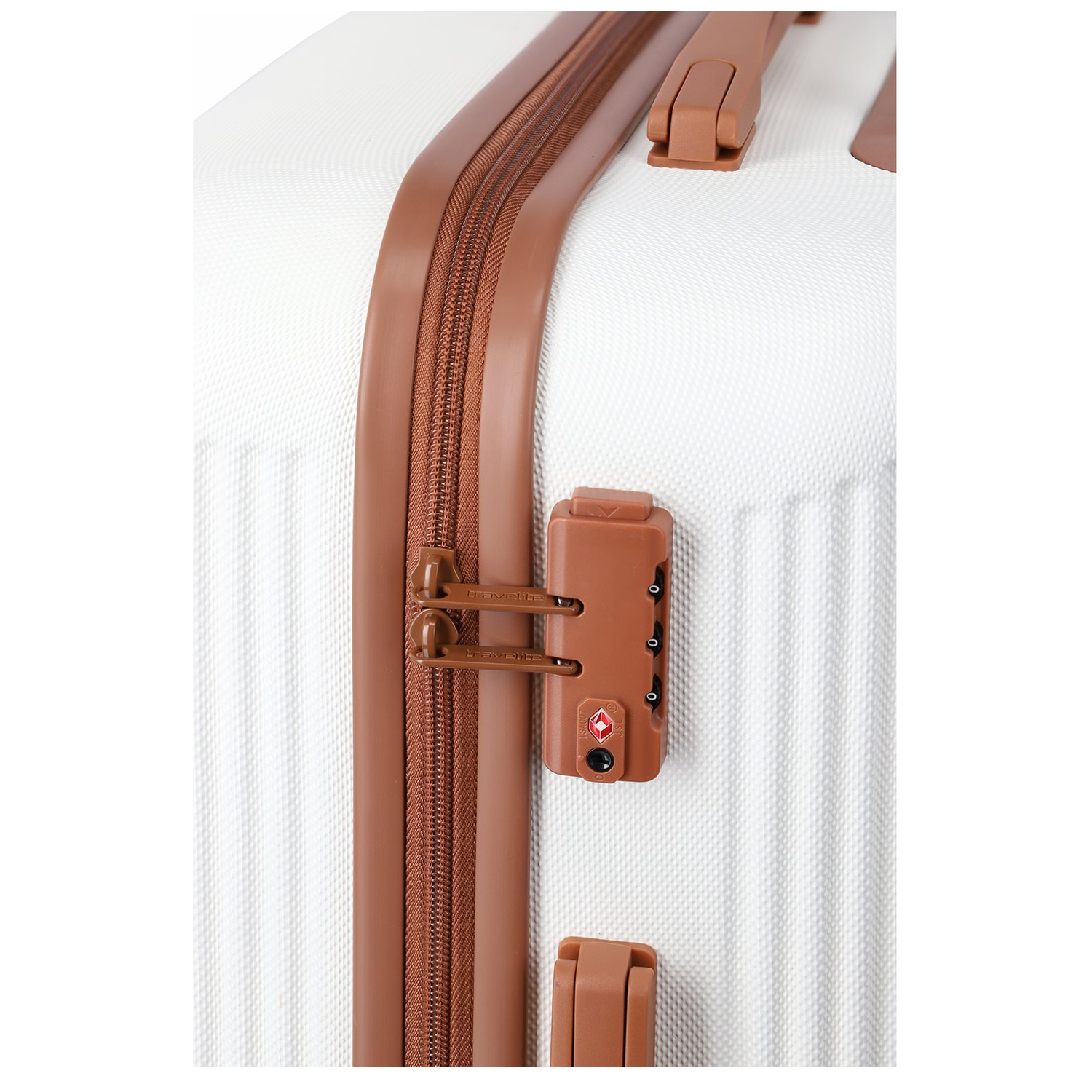 Travelite Bali 4 Wiel Trolley S white/cognac