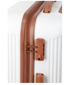 Travelite Bali 4 Wiel Trolley S white/cognac
