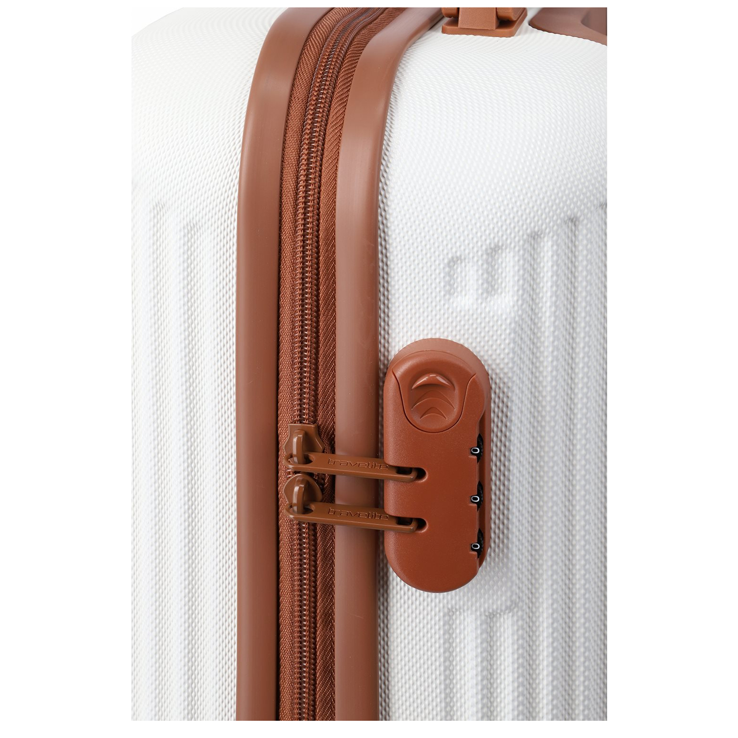 Travelite Bali 4 Wiel Trolley S white/cognac