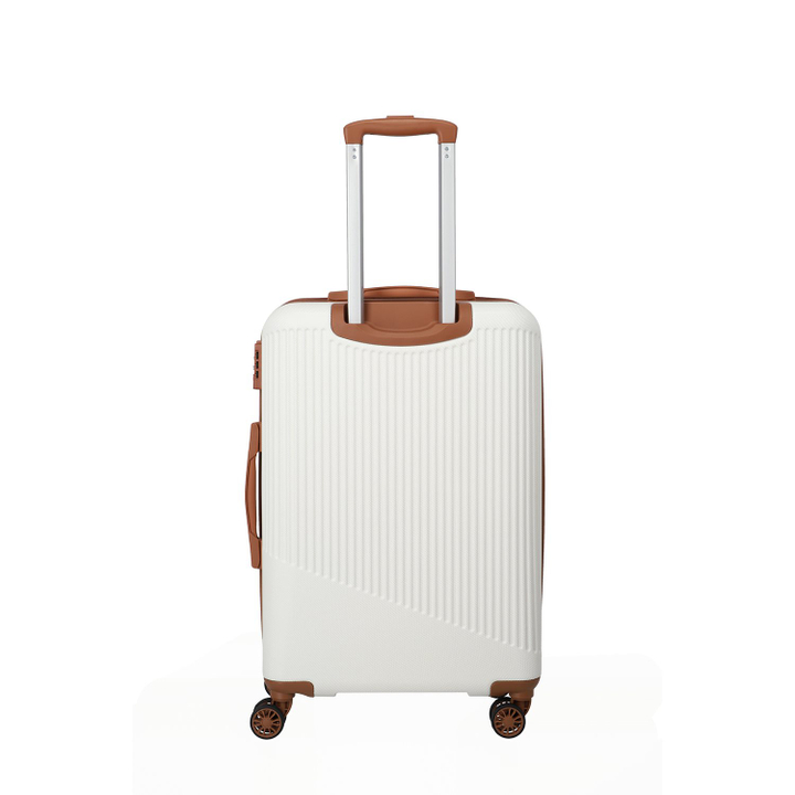 Travelite Bali 4 Wiel Trolley M white/cognac