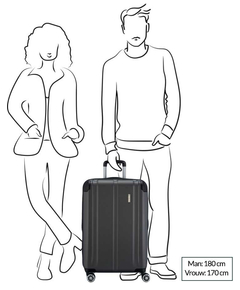 Travelite City 4 Wiel Trolley M Expandable antraciet