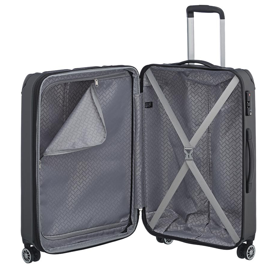 Travelite City 4 Wiel Trolley M Expandable antraciet