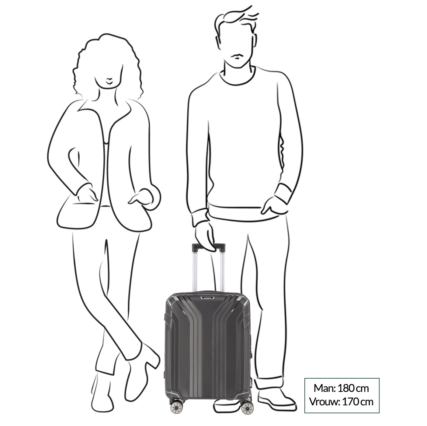 Travelite Elvaa 4 Wiel Trolley S black