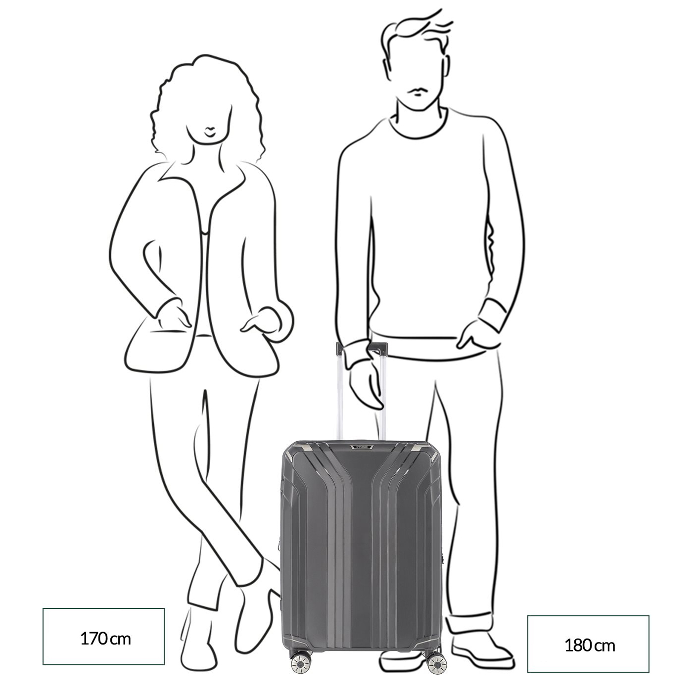 Travelite Elvaa 4 Wiel Trolley M Expandable black