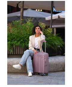 Travelite Elvaa 4 Wiel Trolley M Expandable rosé