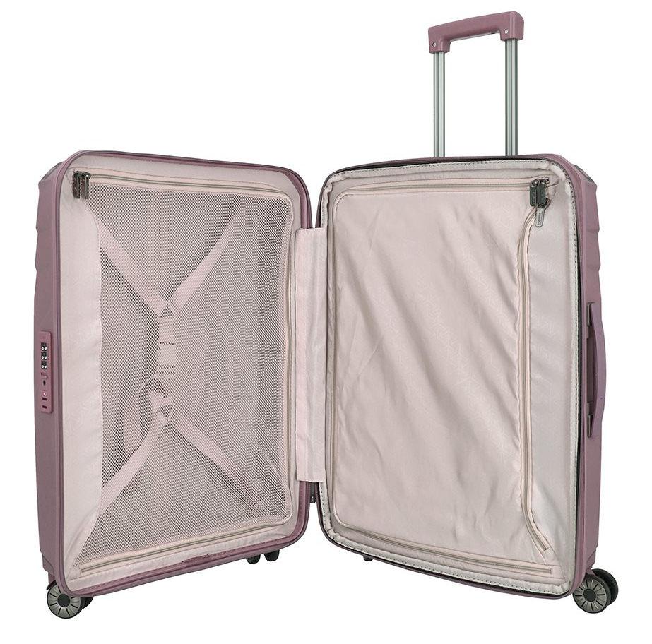 Travelite Elvaa 4 Wiel Trolley M Expandable rosé
