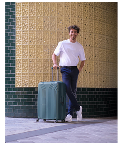 Travelite Elvaa 4 Wiel Trolley M Expandable bluegrey