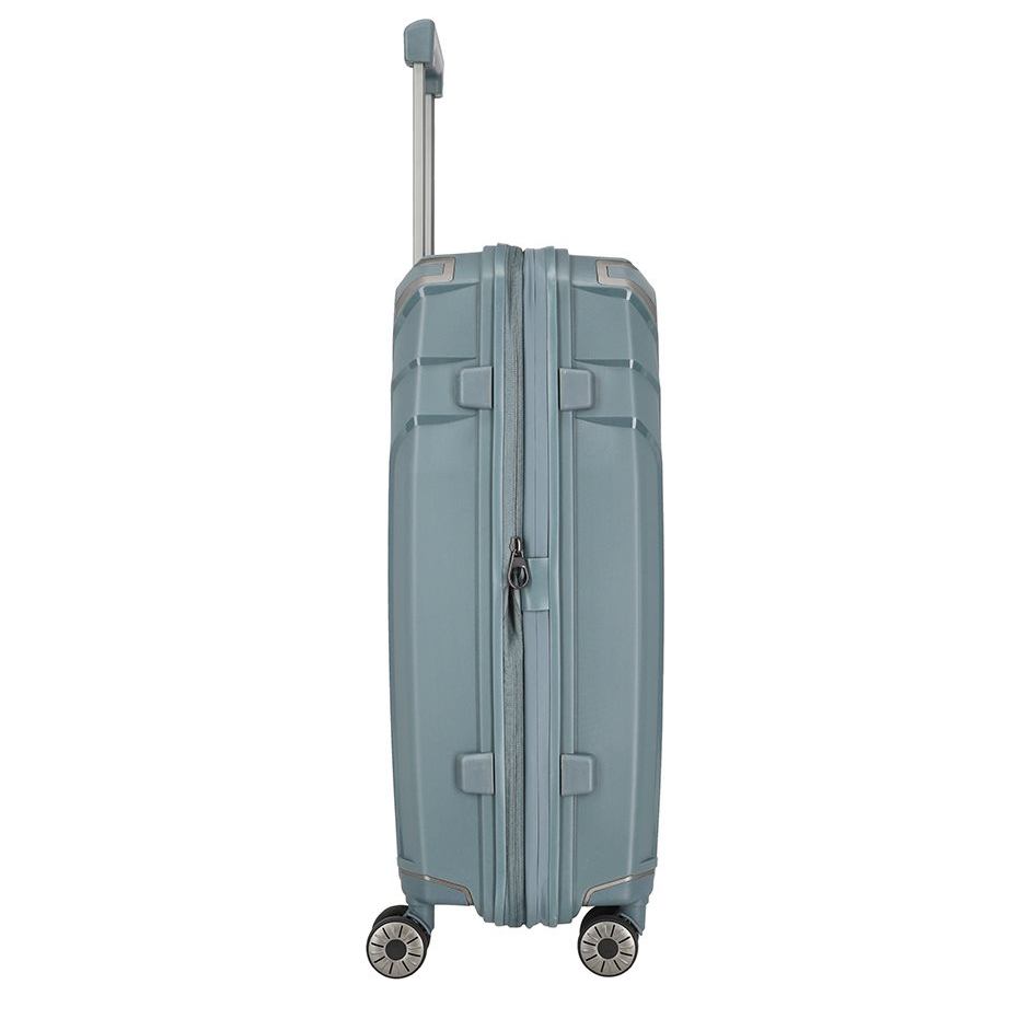 Travelite Elvaa 4 Wiel Trolley M Expandable bluegrey