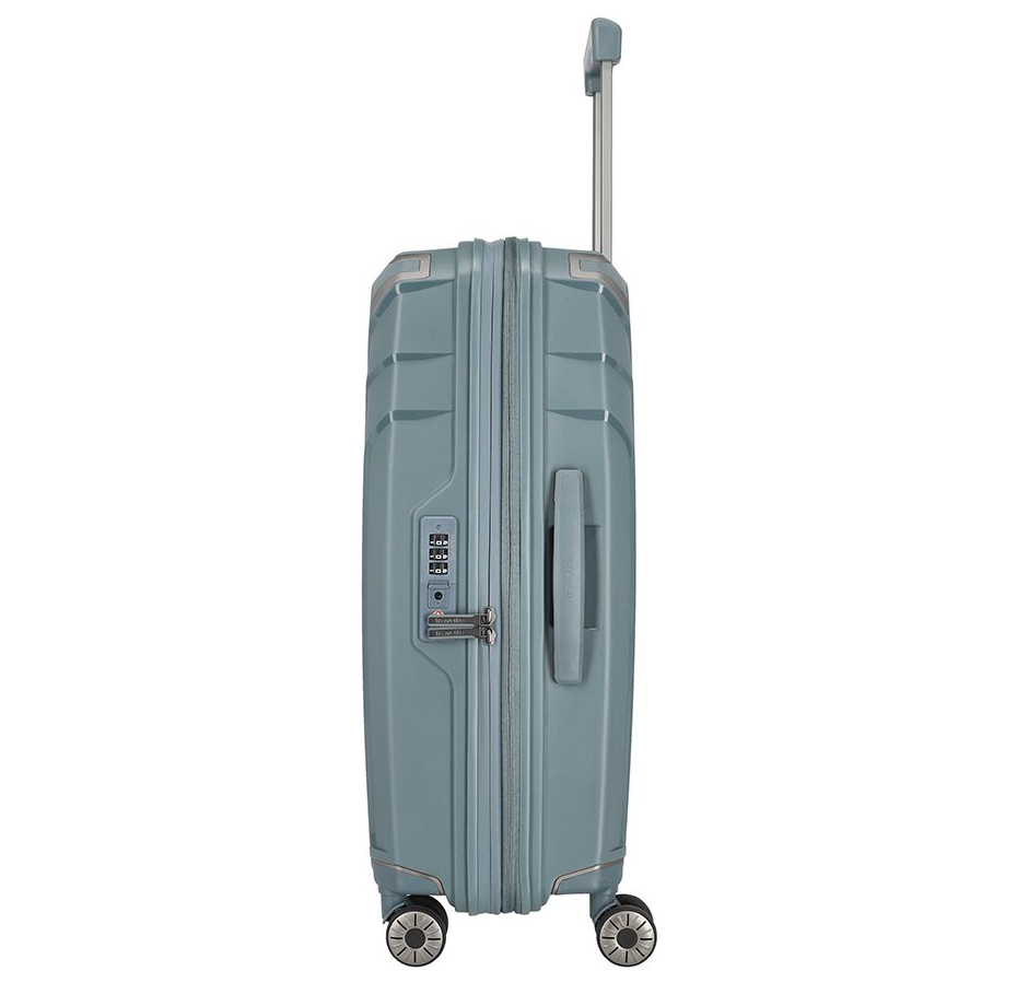 Travelite Elvaa 4 Wiel Trolley M Expandable bluegrey
