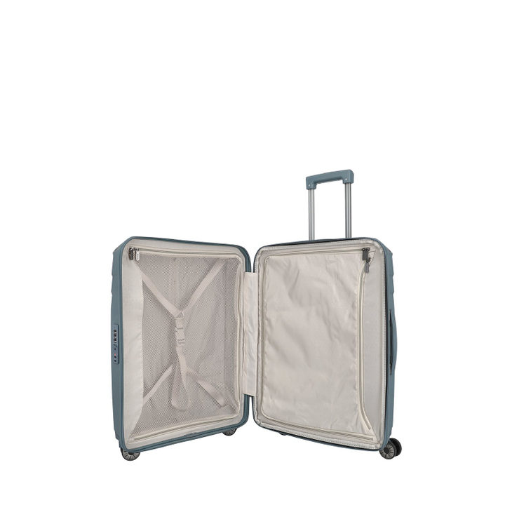 Travelite Elvaa 4 Wiel Trolley M Expandable bluegrey