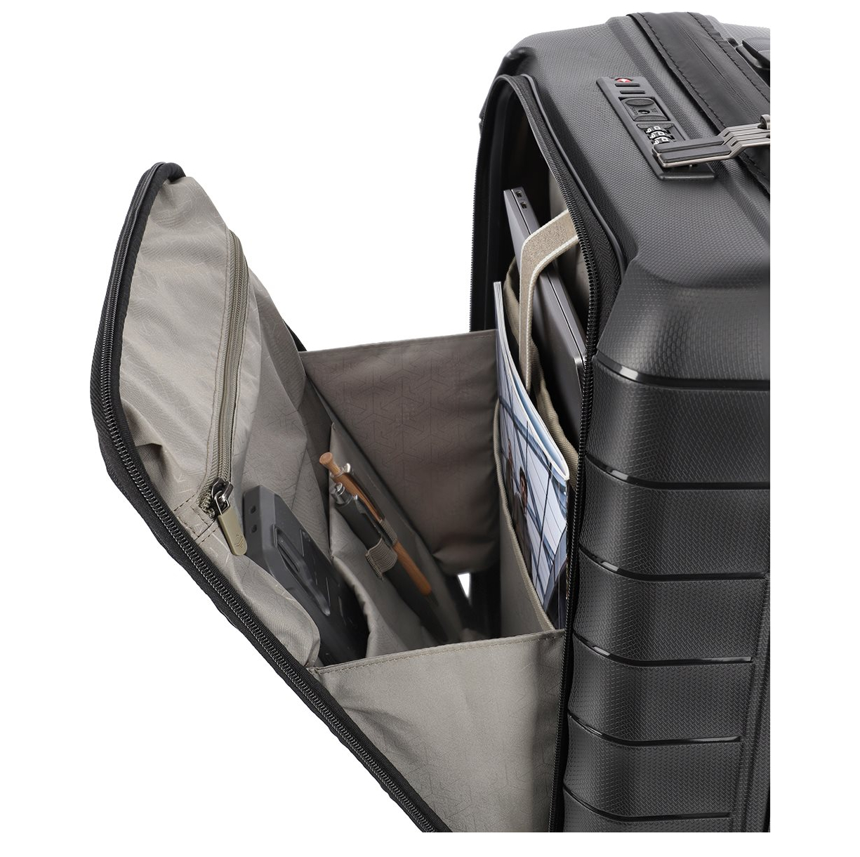 Travelite Mooby 4w Trolley S Frontpocket black