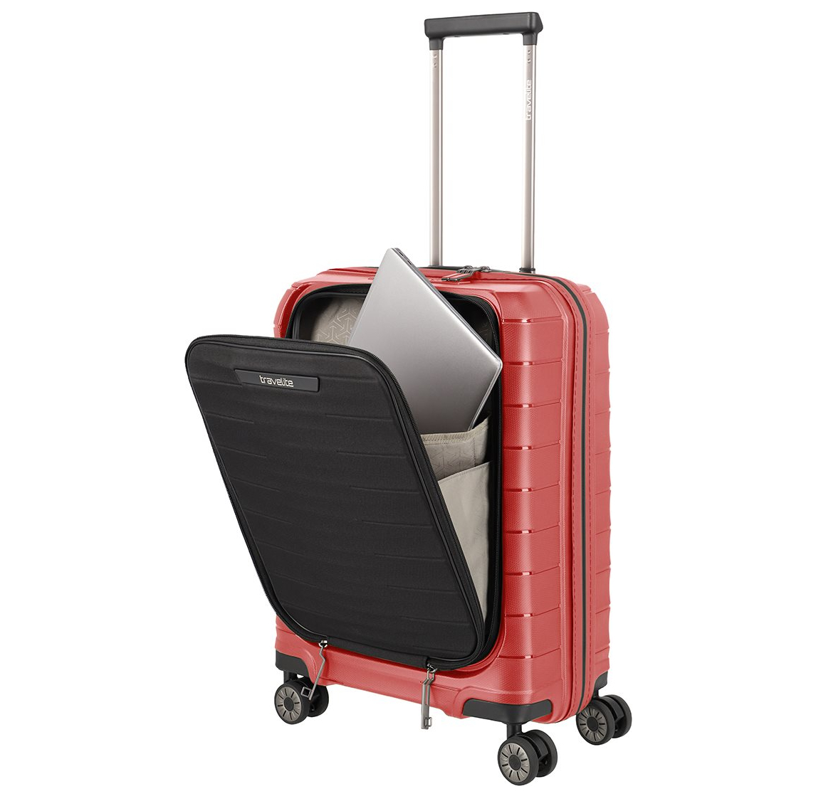 Travelite Mooby 4w Trolley S Frontpocket red