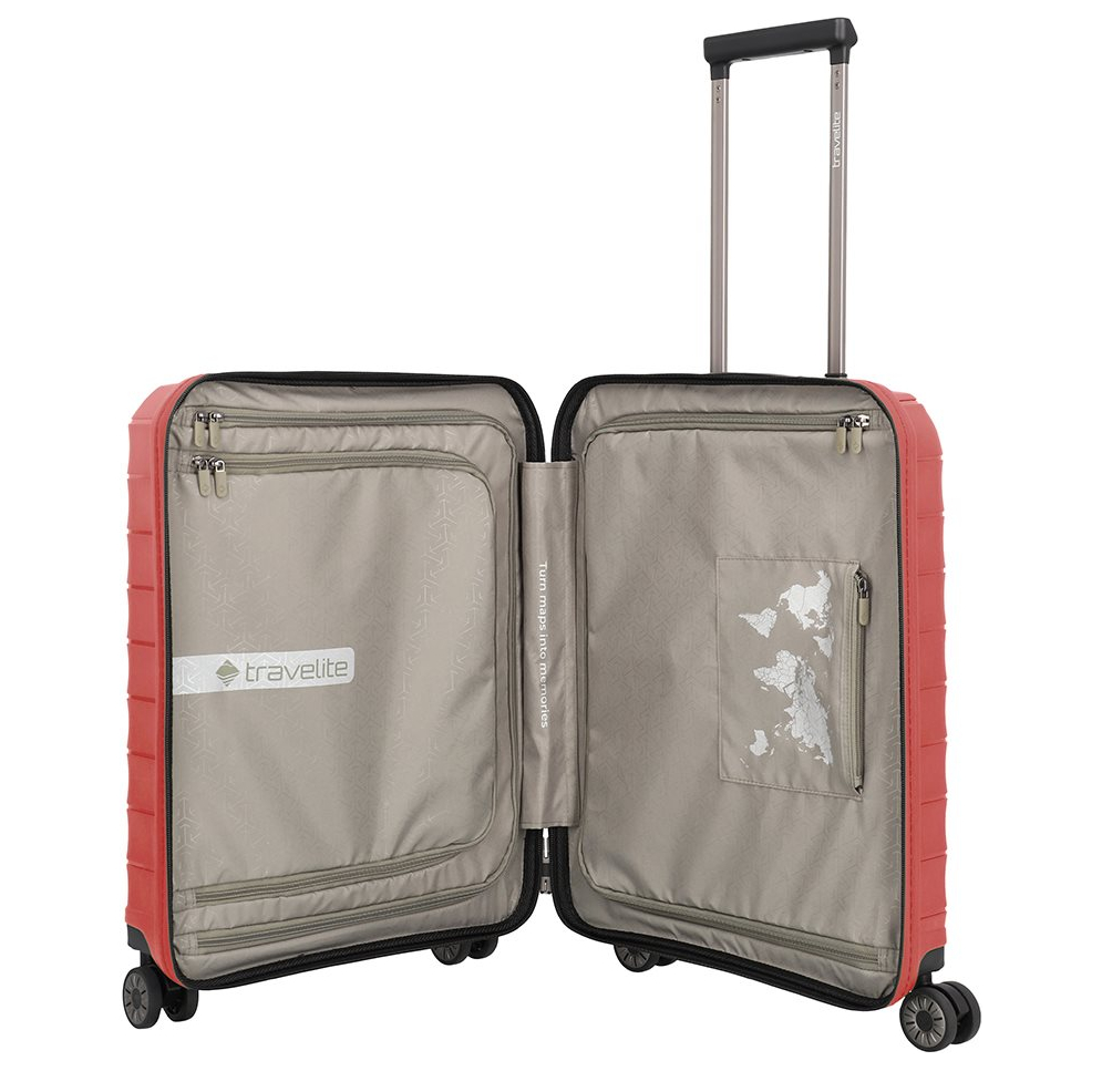 Travelite Mooby 4w Trolley S Frontpocket red