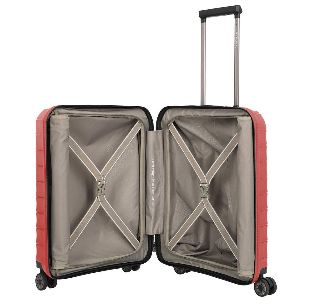 Travelite Mooby 4w Trolley S Frontpocket red