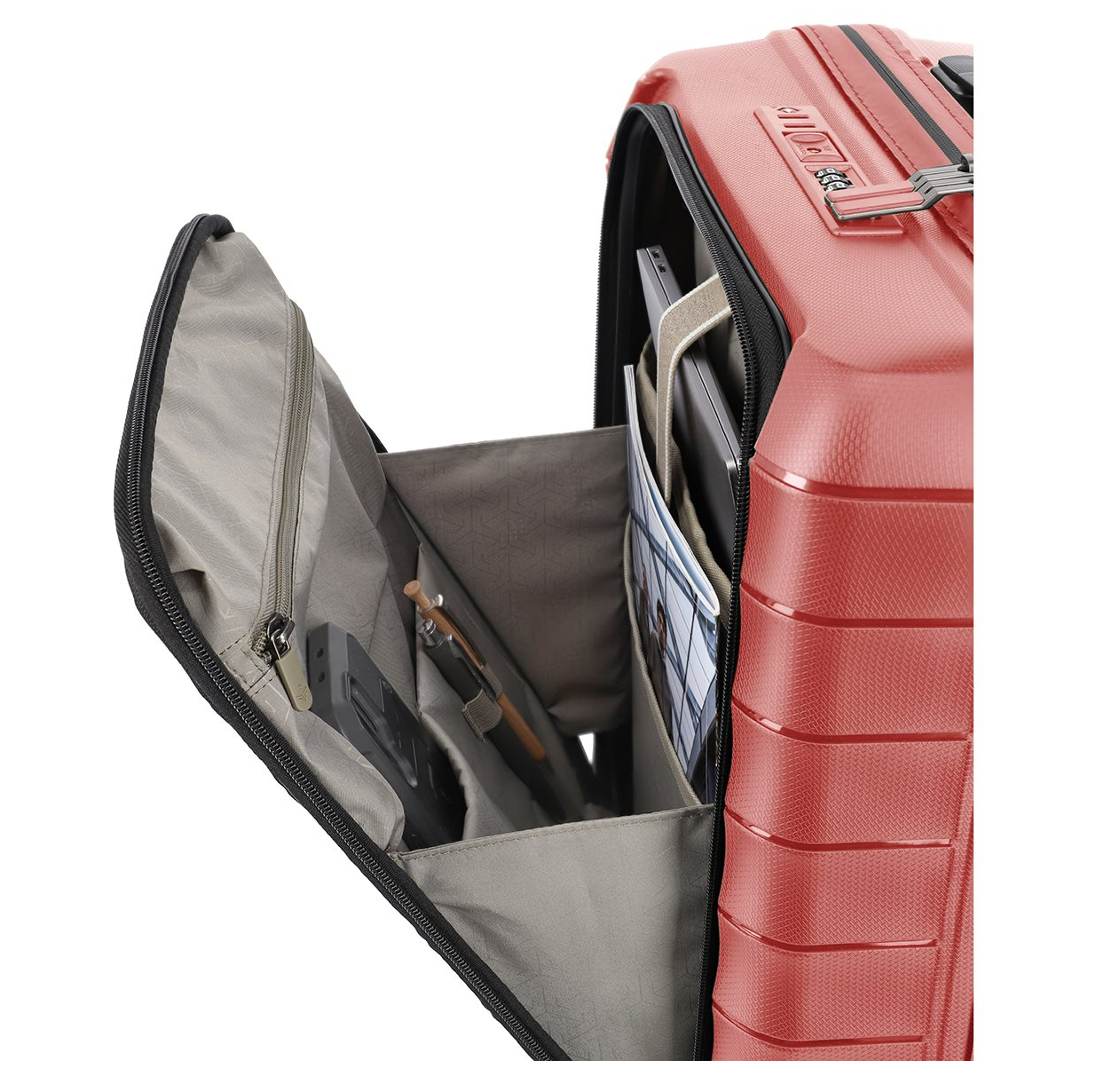Travelite Mooby 4w Trolley S Frontpocket red