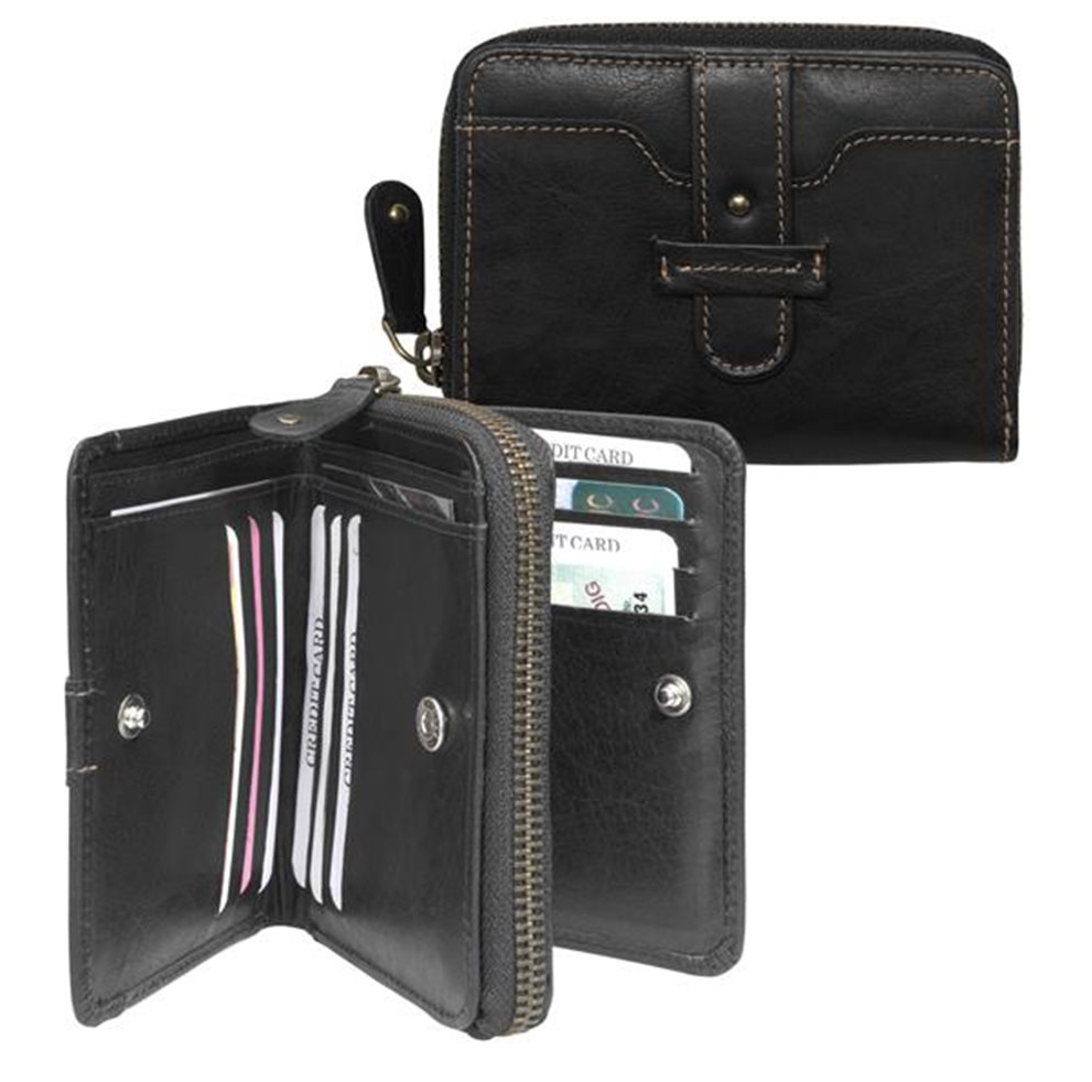dR Amsterdam Waxi Damesportemonnee black