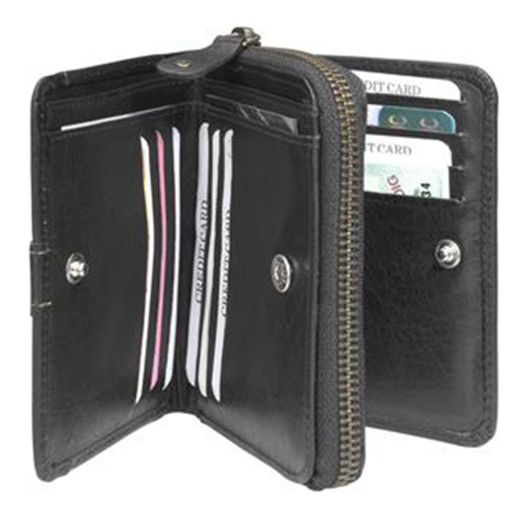 dR Amsterdam Waxi Damesportemonnee black