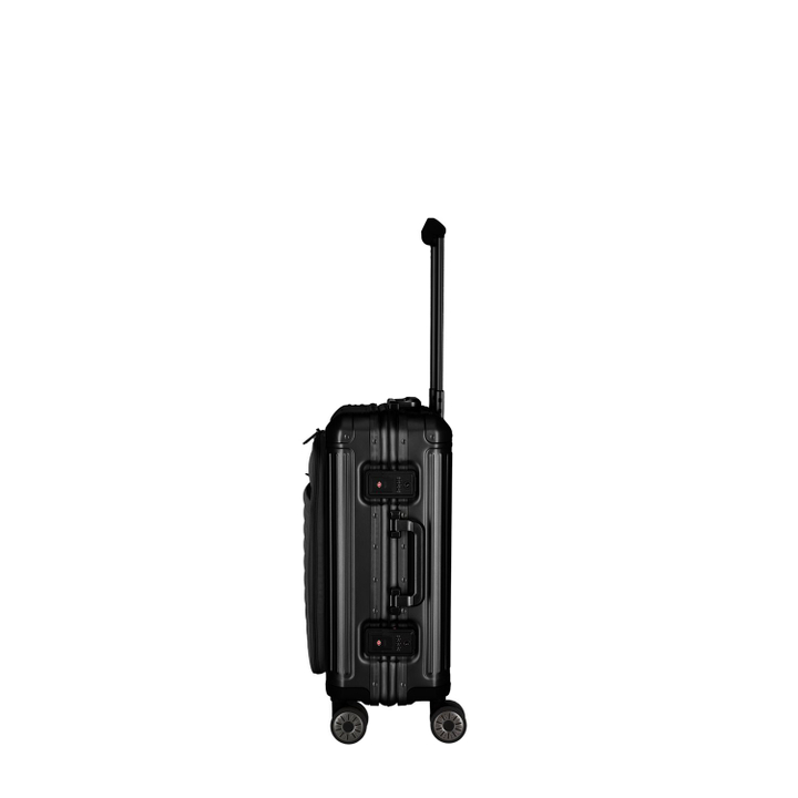 Travelite Next 2.0 Aluminium 4 Wiel Trolley S with Frontpocket black matt