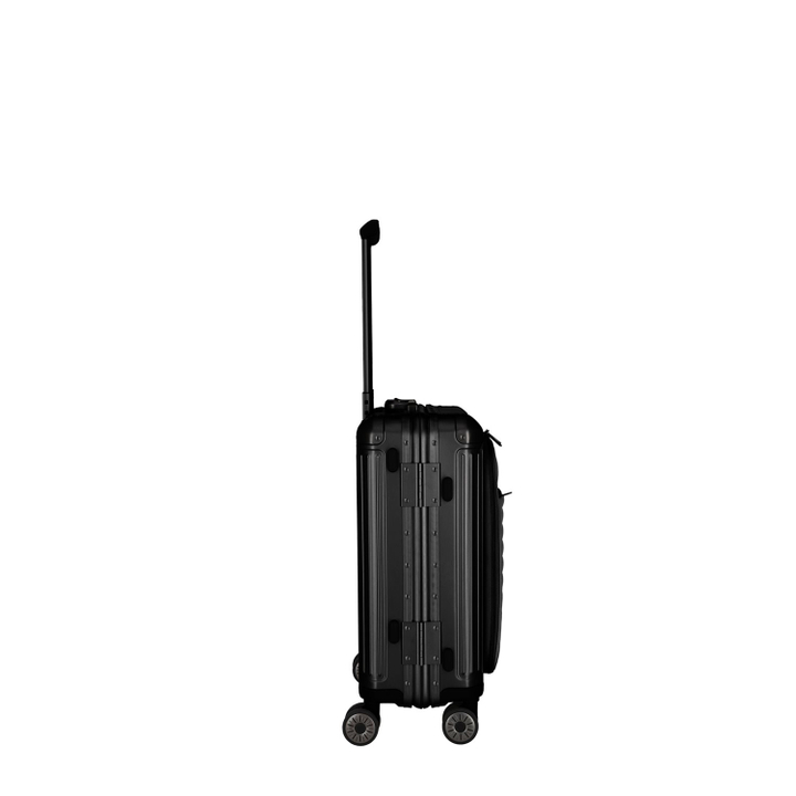 Travelite Next 2.0 Aluminium 4 Wiel Trolley S with Frontpocket black matt