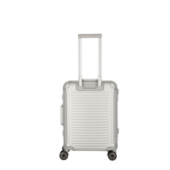 Travelite Next 2.0 Aluminium 4 Wiel Trolley S with Frontpocket silver