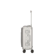 Travelite Next 2.0 Aluminium 4 Wiel Trolley S with Frontpocket silver