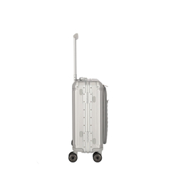 Travelite Next 2.0 Aluminium 4 Wiel Trolley S with Frontpocket silver