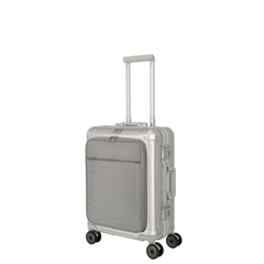 Travelite Next 2.0 Aluminium 4 Wiel Trolley S with Frontpocket silver