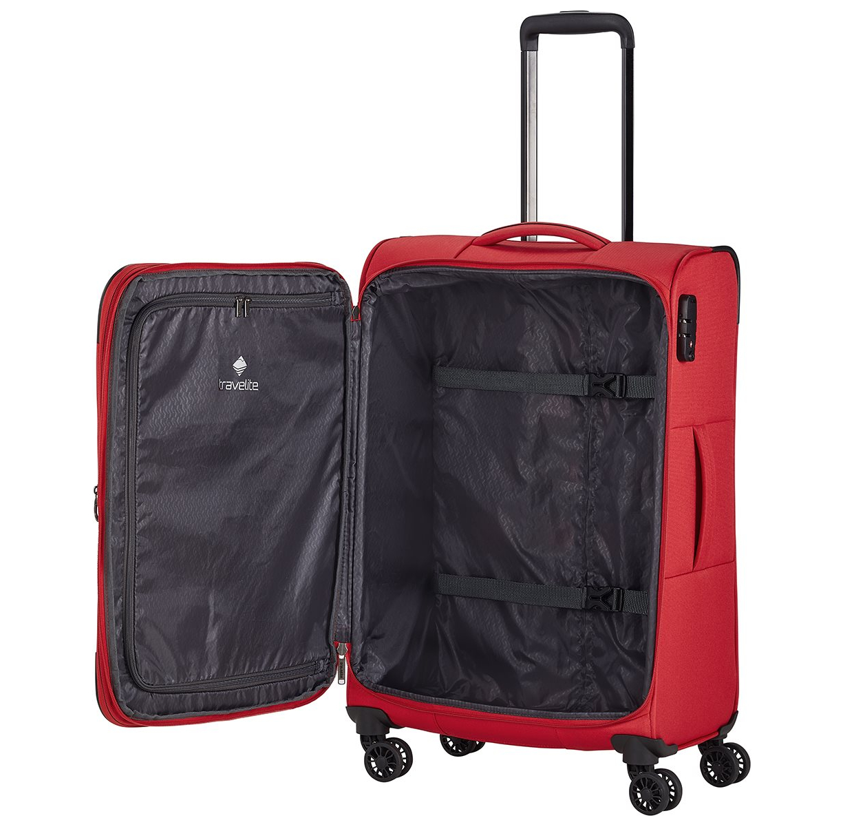 Travelite Chios 4 Wiel Trolley M red
