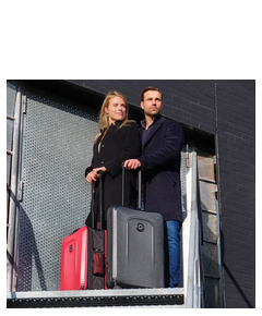 Senz Foldaway Carry On Trolley 55 passion red