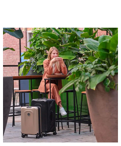 Senz Foldaway Carry On Trolley 55 pure black