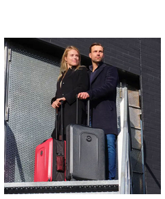 Senz Foldaway Check-In Trolley Medium champagne brown