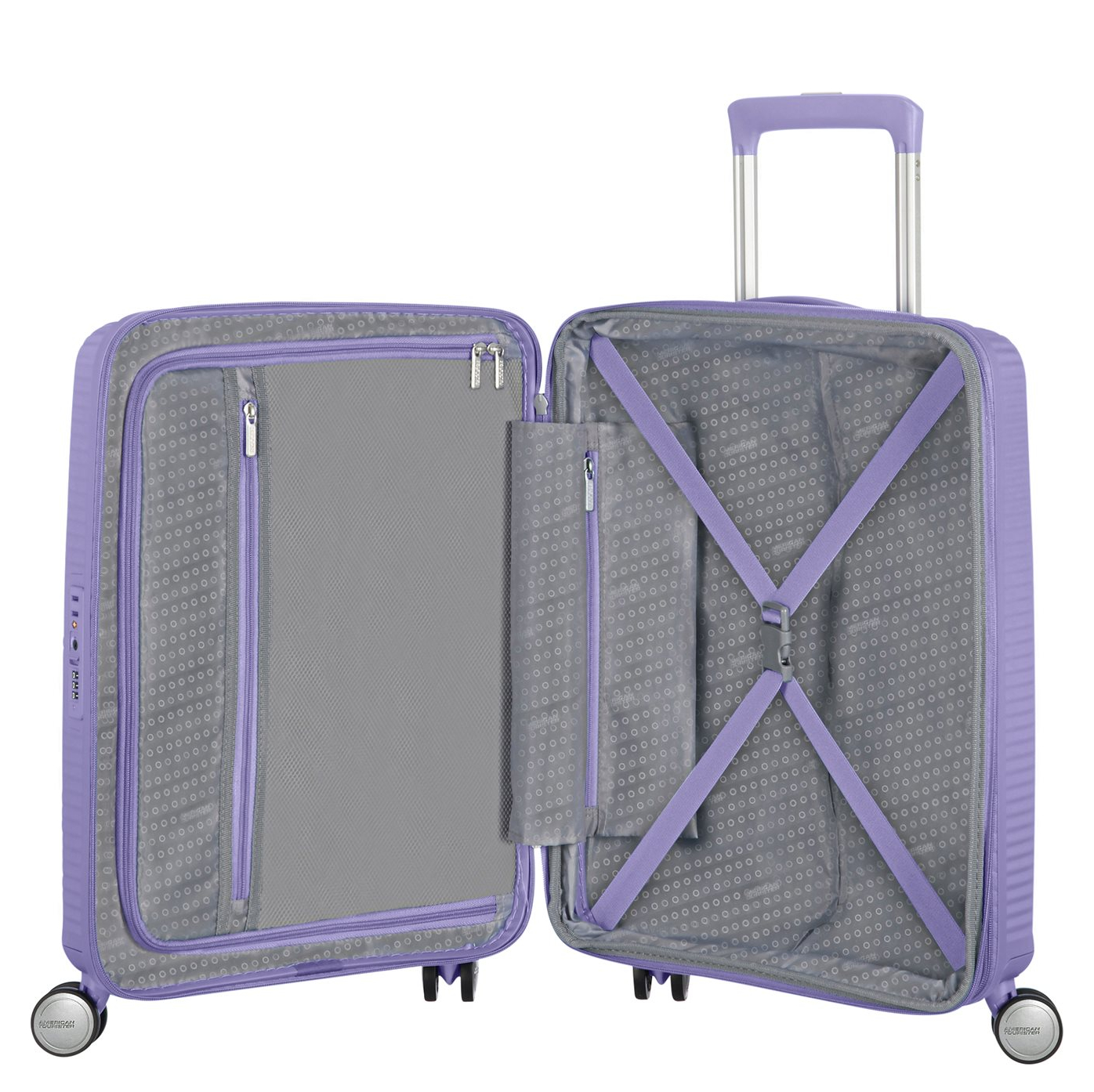 American Tourister Soundbox Spinner 55 Expandable lavender