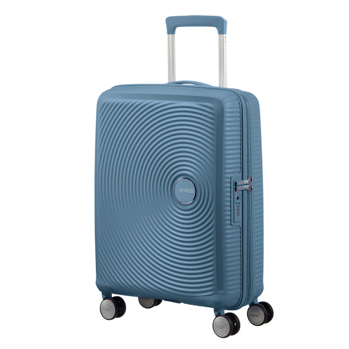 American Tourister Soundbox Spinner 55 Expandable stone blue