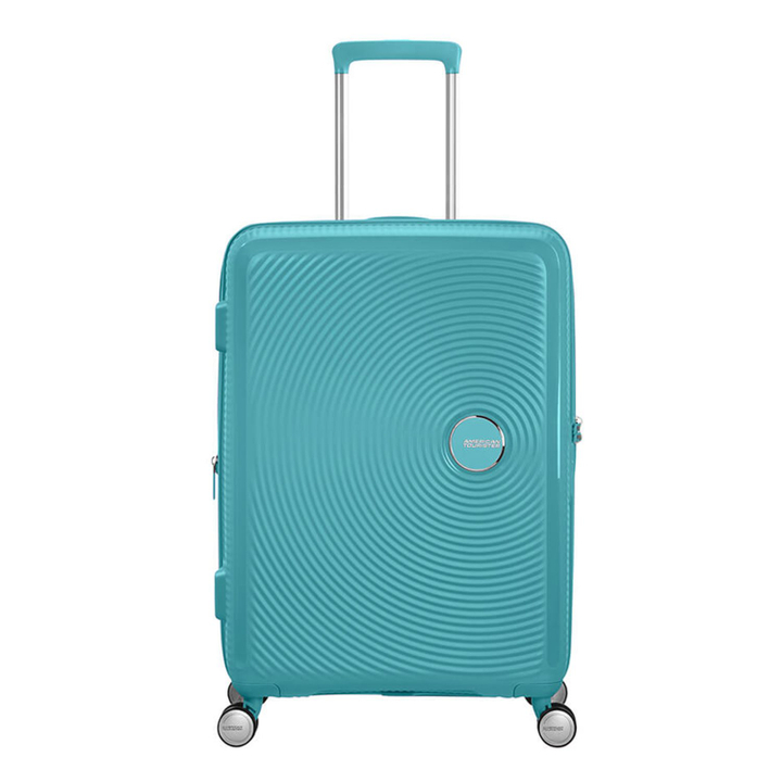 American Tourister Soundbox Spinner 67 Expandable turquoise tonic