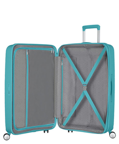 American Tourister Soundbox Spinner 67 Expandable turquoise tonic