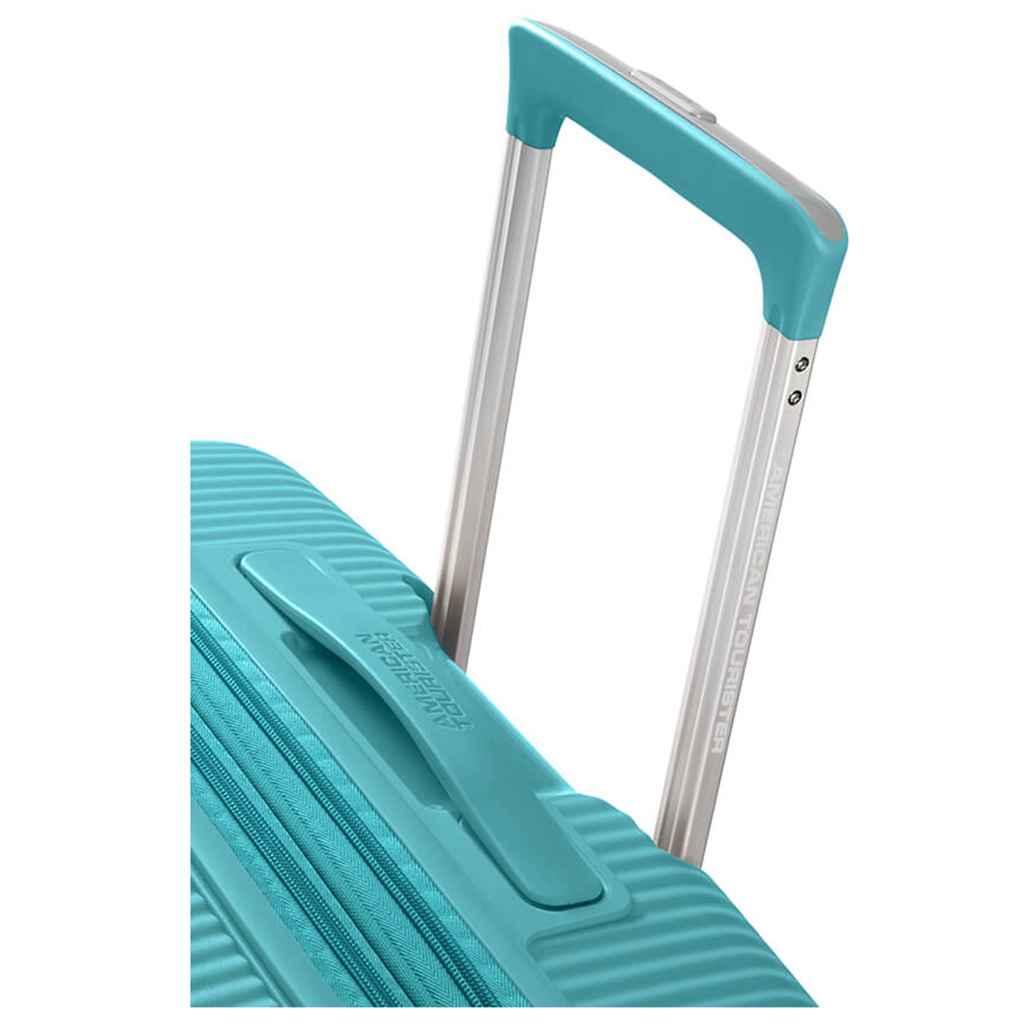 American Tourister Soundbox Spinner 67 Expandable turquoise tonic