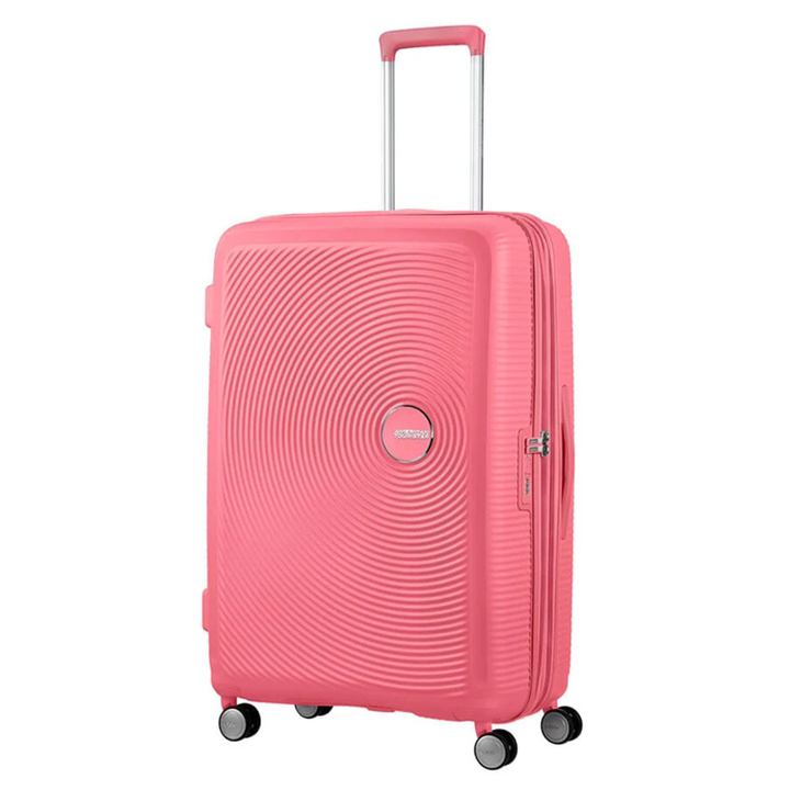 American Tourister Soundbox Spinner 77 Expandable sun kissed coral