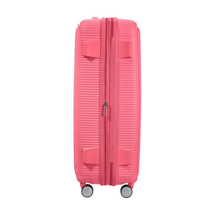 American Tourister Soundbox Spinner 77 Expandable sun kissed coral