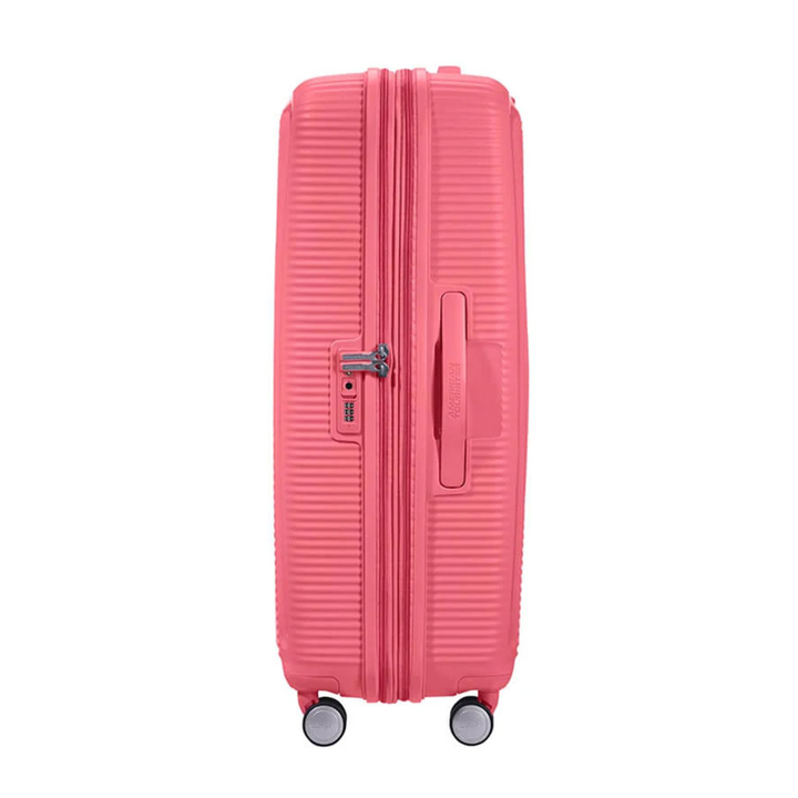 American Tourister Soundbox Spinner 77 Expandable sun kissed coral