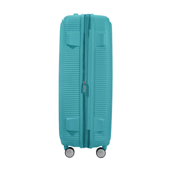 American Tourister Soundbox Spinner 77 Expandable turquoise tonic