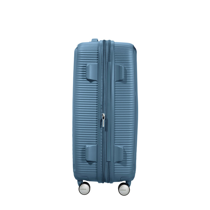 American Tourister Soundbox Spinner 77 Expandable stone blue