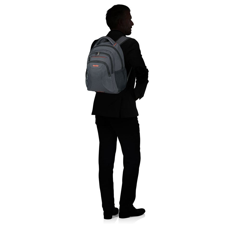 American Tourister At Work Laptop Backpack 13.3"-14.1" grey/orange