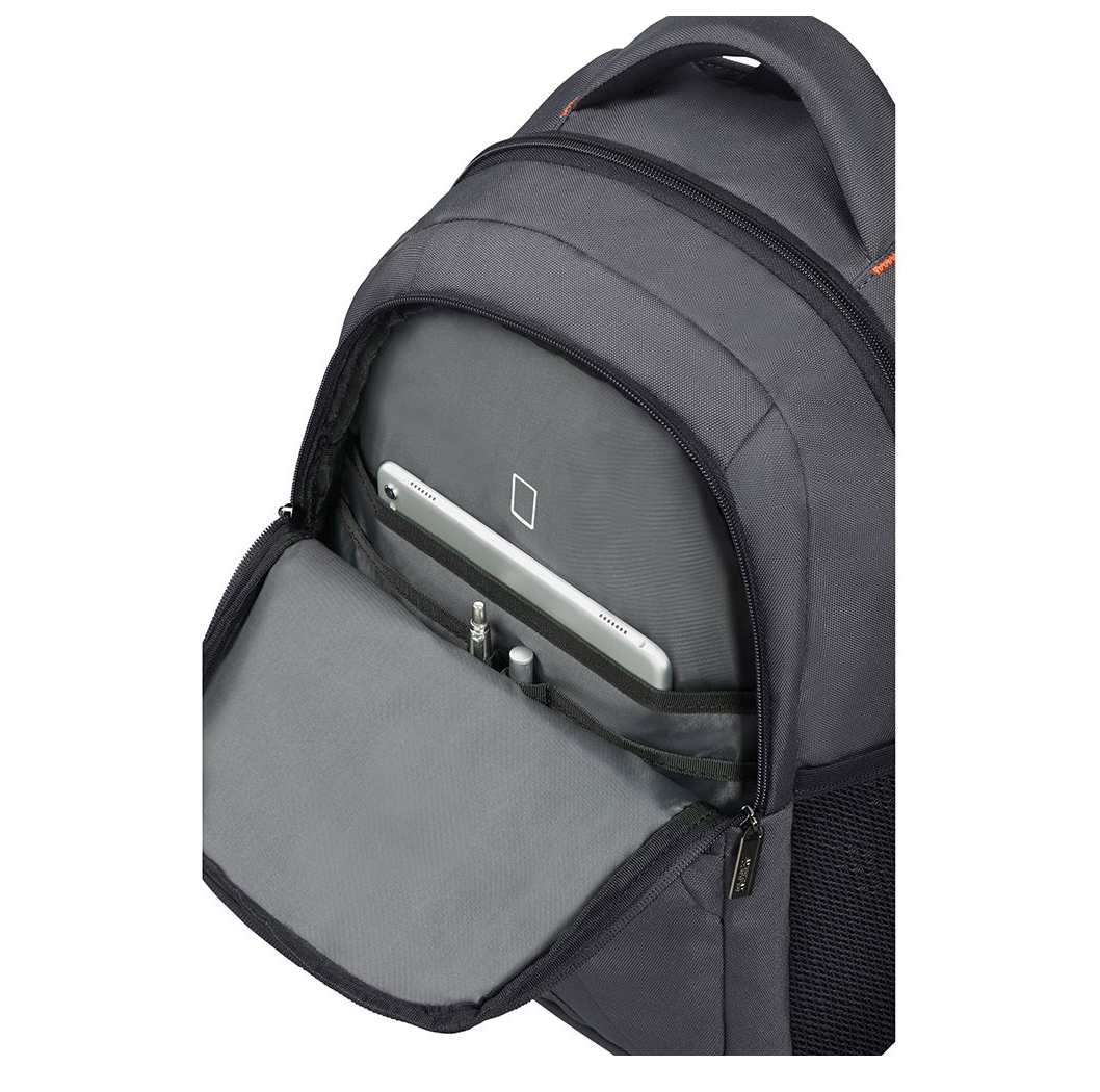 American Tourister At Work Laptop Backpack 13.3"-14.1" grey/orange