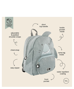 Trixie Mr. Shark Backpack blue