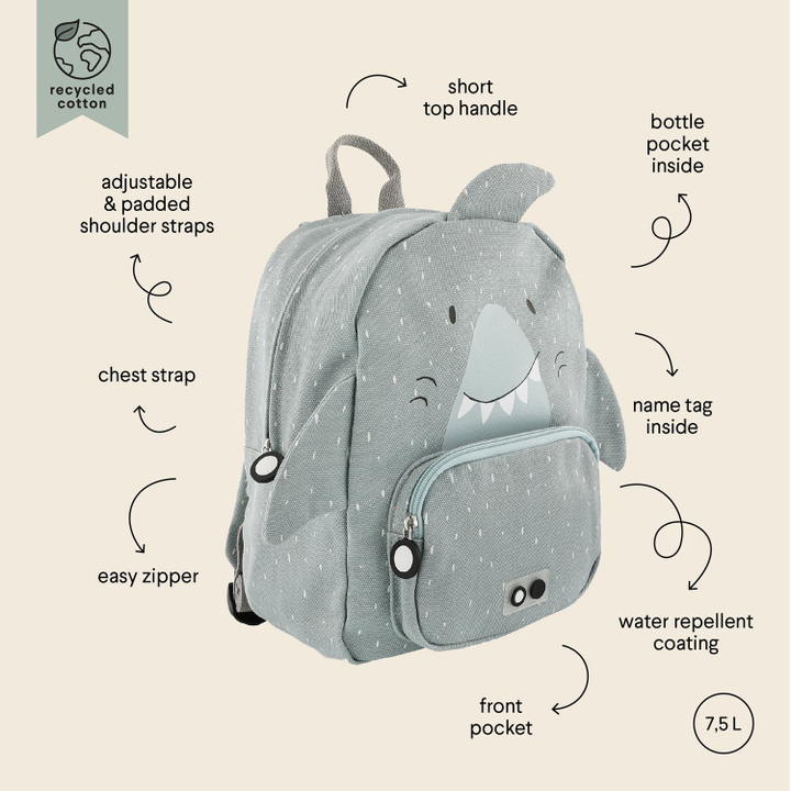 Trixie Mr. Shark Backpack blue